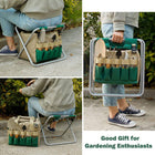Folding Garden Stool With Tools Storage Bag