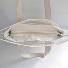 Pvc & Canvas Double Layer Detachable Tote Bag