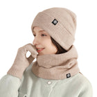 Knitted Hat, Scarf And Gloves Three-Piece Set