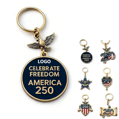 250th US Anniversary 2D Acrylic Keychain Pendant