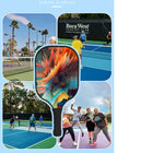 Fiberglass Pickleball Paddle Set With Carry Bag and 4 Balls