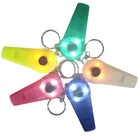 Portable Mini Plastic Whistle Keychain LED Light