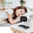 Bedside Lamp with Clock with 10W Wireless Charging