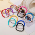 Custom Soft Clay Letter Colorful Beaded Clay Bead Bracelets