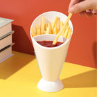 Pp Fry Cup W/ Detachable Dip Pot, Sauce & Salad Container