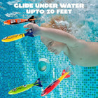 8-Pack Shark Underwater Diving Torpedo Toys