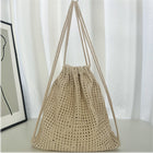 Both Shoulder Solid Color Knitted Bag