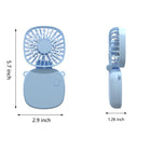 USB Quiet Handheld Personal Foldable Rechargeable Fan