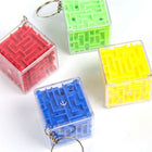 Mini Plastic 3d Cube Maze Puzzle Keychain