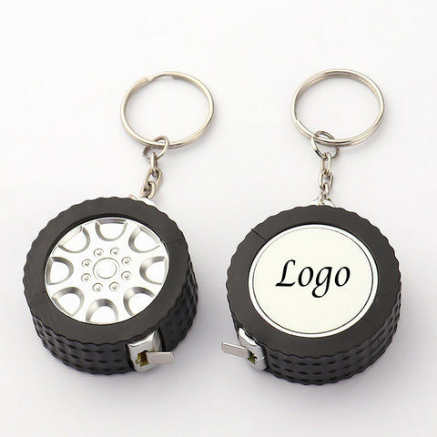Tyre Shaped Tape Measure With Keychain