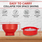 Microwave-Safe Silicone Popcorn Popper Bowl