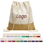 Cotton Linen Drawstring Backpack