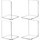 Clear Acrylic Bookend Set 4Pcs