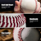 Standard Official Size 9 inch Cowhide Leather Baseball