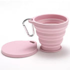 Silicone Collapsible Water Bottle with Lid & Hook