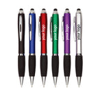 Colored Barrels Capacitive Ballpoint Pen With Black Grip