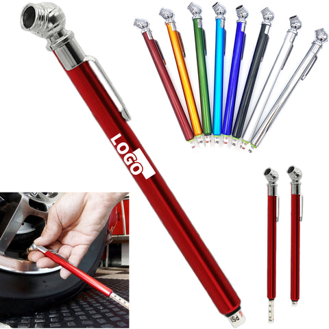 Logo Imprinted Tire Pressure Gauges with Clip