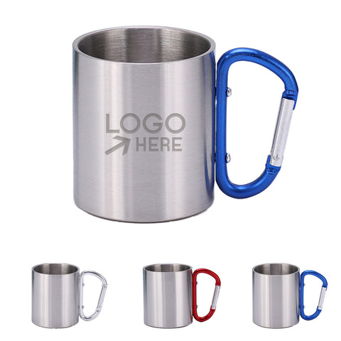 10Oz. Stainless Steel Carabiner Mug