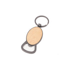 Wooden Bottle Opener W/Keychain