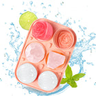 Rose Diamond Ball Three-in-One Ice Cube Mold Tray
