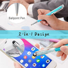 2 In 1 Soft Touch Crystal Metal Ballpoint Pen