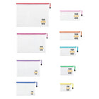 9-Pack Waterproof Zipper Document Bag Set In 8 Sizes