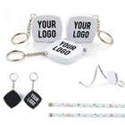 Square 2-Meter Steel Tape Measure Keychain