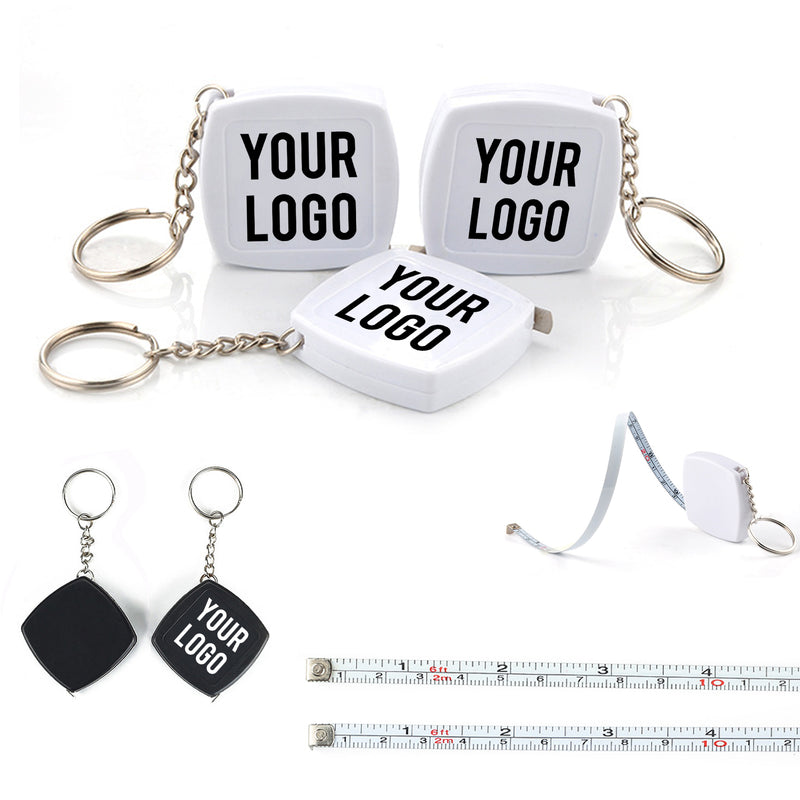 Square 2-Meter Steel Tape Measure Keychain