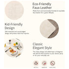 Non-slip Leather Table Placemat