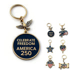 250th US Anniversary 2D Acrylic Keychain Pendant