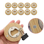 Wooden Handle Bottle Opener With Magnet