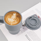 Silicone Foldable Portable Coffee Cup with Straw