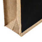 2 Tone Jute Tote Bag with Large Front Pocket