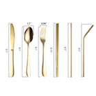 Portable Stainless Steel Reusable Cutlery Set with Case