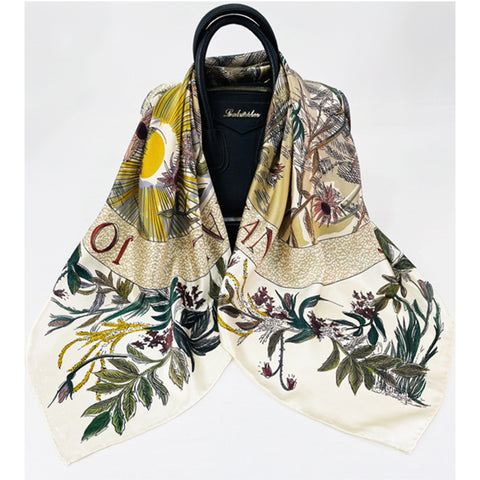 49" Full Color Pure Silk Scarf At 16 Momme
