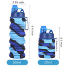 Silicone Portable Foldable Sports Bottle With Clip