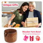 Handmade Wood Yarn Bowl - Crochet & Knitting Holder