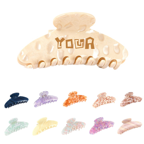 Large-Size Acetate Textured Hair Clip