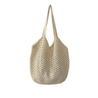Large Capacity Crochet Knit Shoulder Beach Bag Hollow Out Tote
