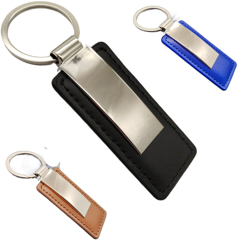 Alloy Leather Keychain