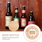 Round Bamboo Bottle Opener