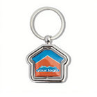 Rotatable Zinc Alloy House Keychain