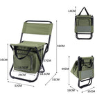 Folding Stool Backpack Chair Insulated Cooler Bag