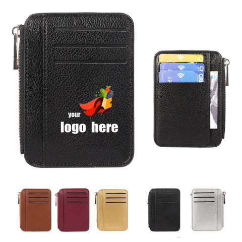 Leather Zipper Card Holder