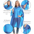 Adults Reusable With Drawstring Hood Eva Rain Coat Ponchos