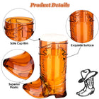 Mini Cowboy Boot Shot Glasses 1 Oz Plastic set of 2