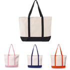 Canvas Tote Bag With External Pocket