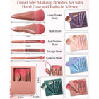 Travel Makeup Brush Set With Mirror
