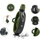19.8OZ Outdoor Foldable Silicone Water Bottle With Compass