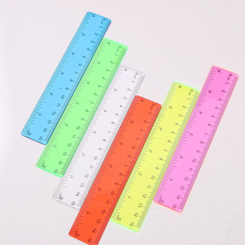 6" Colored Plastic Rulers